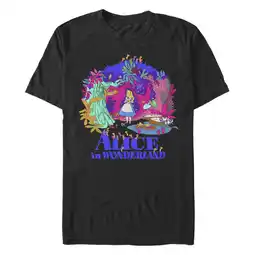 Walmart Men's Alice in Wonderland Alice In Colorful Scary Forest Graphic Tee Black Large offer