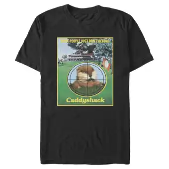 Walmart Men's Caddyshack Gopher Don't Belong Quote Graphic Tee Black Small offer
