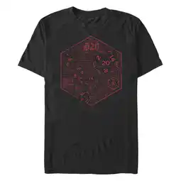 Walmart Men's Dungeons & Dragons Icosahedron Schematic Graphic Tee Black 2X Large offer