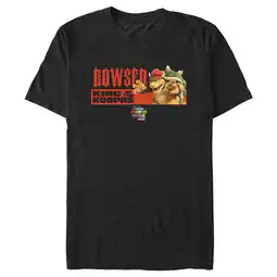 Walmart Men's The Super Mario Bros. Movie Bowser King of the Koopas Portrait Graphic Tee Black 2X Large offer