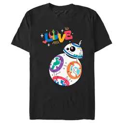 Walmart Men's Star Wars Pride Rainbow Love BB-8 Graphic Tee Black 2X Large offer