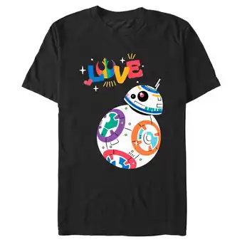 Walmart Men's Star Wars Pride Rainbow Love BB-8 Graphic Tee Black 2X Large offer