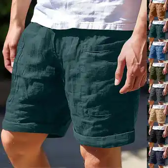 Walmart Fanxing Mens Cotton Shorts Summer Beach Shorts Outdoor Casual Shorts Black,XXL offer