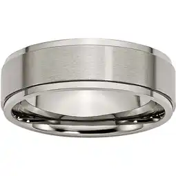 Walmart Titanium Ridged Edge 7mm Brushed and Polished Band offer