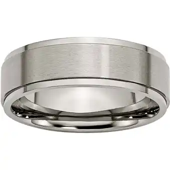 Walmart Titanium Ridged Edge 7mm Brushed and Polished Band offer