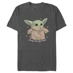 Walmart Men's Star Wars: The Mandalorian Grogu Stronger Than You Think Graphic Tee Charcoal Heather Medium offer