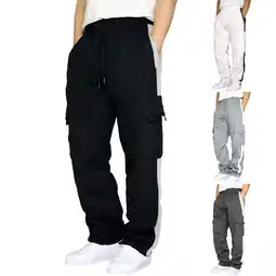 Walmart CHGBMOK Fall/Winter Men's Loose Sports Pants Rope Loosening Waist Color Pocket Trousers on Clearance offer