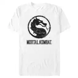 Walmart Men's Mortal Kombat Distressed Classic Logo Graphic Tee White Large offer