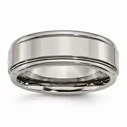 Walmart Titanium Grooved Edge 8mm Polished Band offer