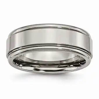 Walmart Titanium Grooved Edge 8mm Polished Band offer