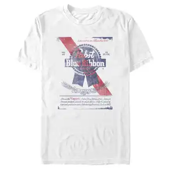 Walmart Men's Pabst Classic Label Graphic Tee White 3X Large offer