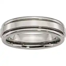 Walmart Titanium Grooved Edge 6mm Polished Band offer