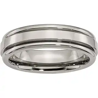Walmart Titanium Grooved Edge 6mm Polished Band offer