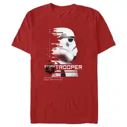 Walmart Men's Star Wars: Andor Stormtrooper Glitched Graphic Tee Red Medium offer