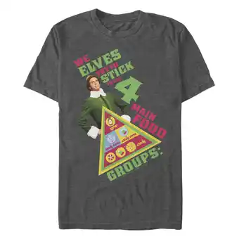 Walmart Men's Elf Buddy 4 Main Food Groups Graphic T-Shirt offer