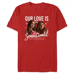 Walmart Men's Riverdale Cheryl and Tori Sensational Love Graphic Tee Red 2X Large offer