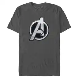 Walmart Men's The Marvels Silver Avengers Logo Graphic Tee Charcoal Heather X Large offer