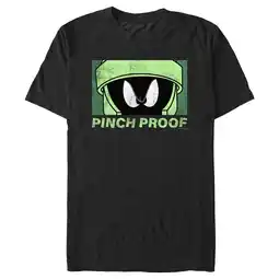 Walmart Men's Looney Tunes Distressed Marvin Pinch Proof Graphic Tee Black Medium offer