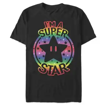 Walmart Men's Nintendo I'm a Super Star Badge Graphic T-Shirt offer