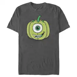 Walmart Men's Monsters Inc Halloween Pumpkin Mike Graphic Tee Charcoal Heather Small offer