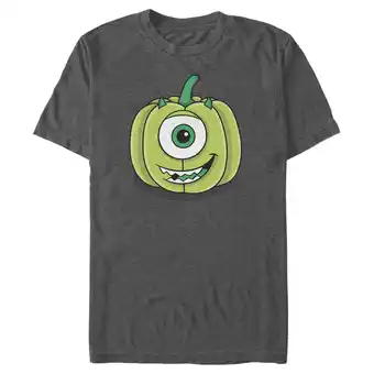 Walmart Men's Monsters Inc Halloween Pumpkin Mike Graphic Tee Charcoal Heather Small offer