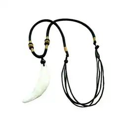 Walmart SHIMALEI,Vintage Brave Men Artificial Wolf Tooth Pendant Amulet Necklace Jewelry Gift offer