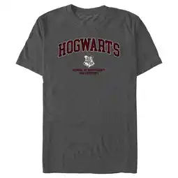 Walmart Men's Harry Potter Varsity Hogwarts Crest Graphic Tee Charcoal Heather 3X Large offer