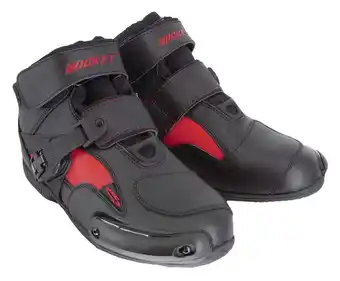 Walmart Joe Rocket Sector Mens Motorcycle Boots Black/Red 12 USA offer