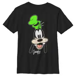 Walmart Boy's Mickey & Friends Goofy Portrait Graphic Tee Black Small offer