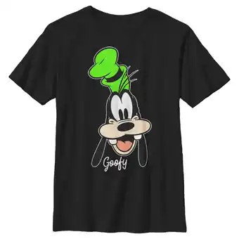 Walmart Boy's Mickey & Friends Goofy Portrait Graphic Tee Black Small offer