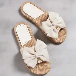 Walmart Tawop Womens Sandals Womens Shoes Walking Shoes Flat Sandal Espadrilles Beach Beige Size 4.5 offer