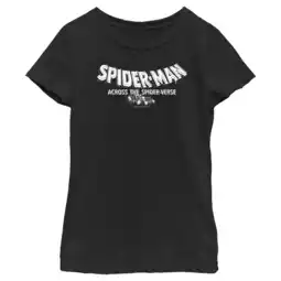 Walmart Girl's Spider-Man: Across the Spider-Verse Movie Logo White Graphic Tee Black X Large offer