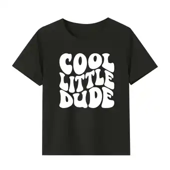 Walmart ZPWKLM ZPWKLM Casual Shirt For Infnat Letter Print Short Sleeve Crew Neck Top For Toddlers size 3-4T offer