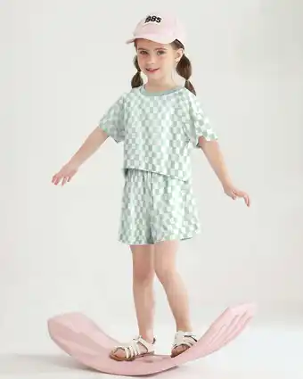 Walmart CARETOO Toddler Girl Clothes Outfits Casual Summer Plaid Shirt Shorts Headband Cotton Fabric 3pcs offer