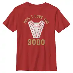Walmart Boy's Marvel Mom I Love You 3000 Iron Man Arc Reactor Graphic Tee Red X Small offer