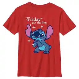 Walmart Boy's Lilo & Stitch Friday Got Me Like Graphic Tee Red Small offer