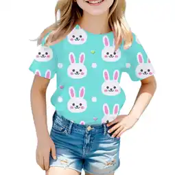 Walmart ZPWKLM Tees For Kid Full Print Round Neck Loose Short Sleeve Top For Kids size 3-4T offer