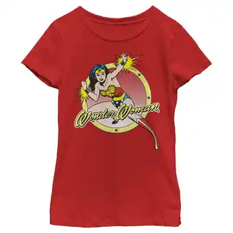 Walmart Girl's Wonder Woman Action Pose Graphic Tee Red X Large offer