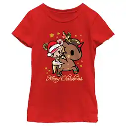 Walmart Girl's Tokidoki Merry Christmas Donutella Graphic Tee Red Large offer