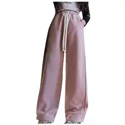 Walmart AherBiu Teens Kids Girls Clothes Sweatpants High Waisted Straight Wide Leg Athletic Joggers Trousers offer