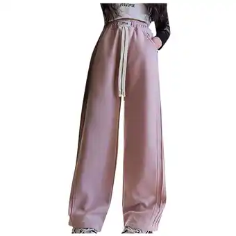 Walmart AherBiu Teens Kids Girls Clothes Sweatpants High Waisted Straight Wide Leg Athletic Joggers Trousers offer