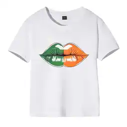 Walmart ZPWKLM Cute Summer Short Sleeve Crewneck Lips Prints Shirt For Kid Clothing For Baby size 18-24M offer