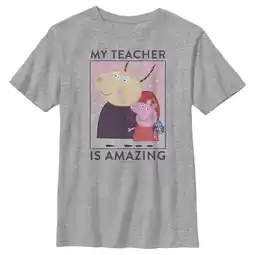 Walmart Boy's Peppa Pig Madame Gazelle My Teacher is Amazing Graphic T-Shirt offer