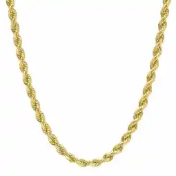 Walmart 14K Gold Rope Chain for Men – Cadena de Oro Necklace, 2.1mm/2.7mm/3.8mm – Bling Trax offer