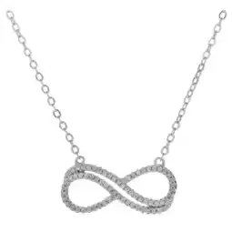 Walmart Cate & Chloe Tansy 18k White Gold Plated Pendant Necklace with Simulated Diamond Crystals for Women offer