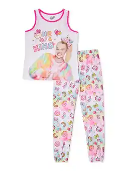 Walmart JoJo Siwa Girls Pajama Set, 2-Piece, Sizes 4-12 offer
