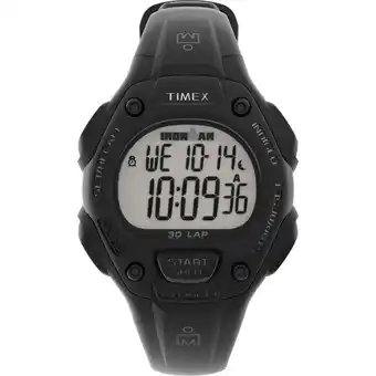 Walmart TIMEX Unisex IRONMAN Classic 30 Black 34mm Sport Watch, Resin Strap offer