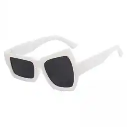 Walmart Abbraccia 2xParty Sunglasses Vintage Asymmetric for Hip Hop Dance Party Birthday White 2 Pcs offer