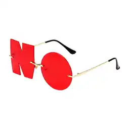 Walmart Letter No Sunglasses Irregular Sunglasses for Party Favors Cosplay Traveling Red offer