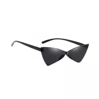 Walmart Segolike 2xCat Eye Sunglasses Summer Tinted Frameless Glasses UV400 Triangle Sunglasses Gray offer